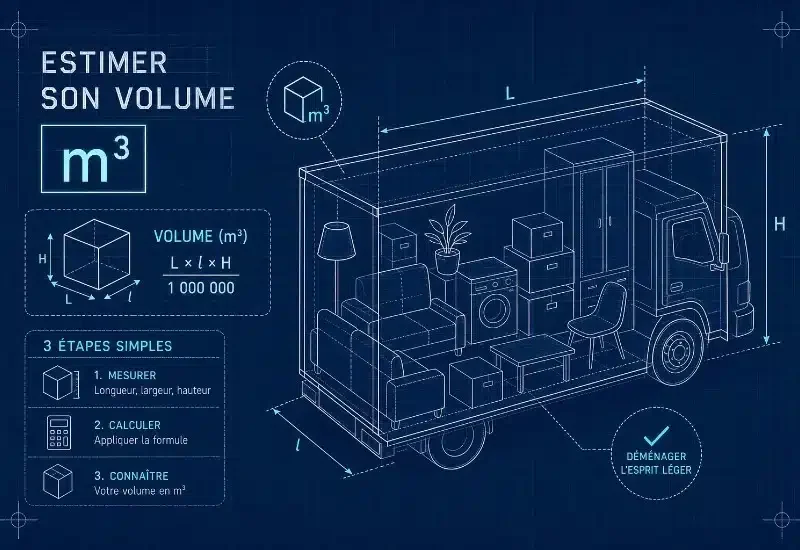 Calculer le volume en m³ de son logement pour un déménagement